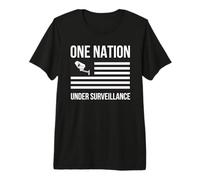 Una nación bajo vigilancia Privacidad Orden Mundial 1984 Chip Camiseta Premium