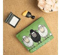 Una Neceser de Maquillaje y Elegante, con una De pie Blancos. Estuche de Maquillaje de Lino de Cara es Portátil y Plegable, con Cierre de Cremallera. Es Unisex y para Amistades, , Día de San Valentín