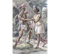 Una pareja india Naudowessie en su aldea. Desde un grabado de principios del siglo XIX por Ludwig Gottlieb Portman después de Jacques Kuyper. Póster impreso por Ken Welsh (11 x 17)