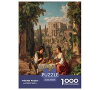 Una Pareja Joven Haciendo un pícnic Frente a un Palacio Italiano 70x50cm/1000pcs Rompecabezas para Adultos - Juguete De Bricolaje