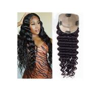 Una peluca calva de dama, Peluca ondulada transpirable de 5 x 5 pulgadas con base de encaje suizo, pieza de cabello humano de 8 a 22 pulgadas(22inch)