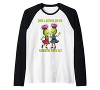Una pequeña plantilla para iluminar tus cardos diarios con cuadros Camiseta Manga Raglan