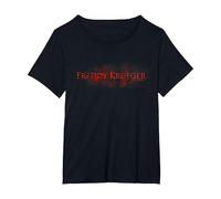 Una Pesadilla en ELM Street Freddy Kruegar Nombre Tag Camiseta, Mujer Tallas Grandes, Negro, 2XL Grande