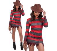 Una Pesadilla en Elm Street Freddy Krueger Disfraz Oficial Mujer de Halloween D