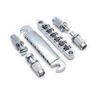 Una Pieza De Cola Del Puente De 12 Cuerdas Establecida Para Lp Guitarra Eléctrica Con Cromo De Semental Y Ancla. Puente guitarra