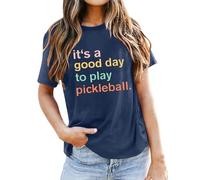 UNA playera con letras impresas, marine, L