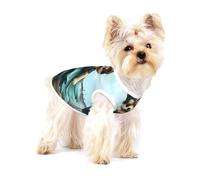 Una Pomerania con un hermoso vestido de alta calidad para perro, ropa suave 100% algodón para perros, perfecta para perros pequeños a medianos, camisas elegantes y cómodas para perros, talla L
