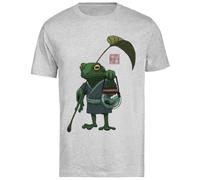 Una Rana Y Su Hijo Activos Camiseta Gris De Manga Corta para Hombre Unisex Black tee Baggy Oversized T-Shirt