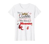 Una Reina nació el 5 de noviembre 5 de noviembre Cumpleaños Camiseta