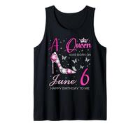 Una Reina nació el 6 de Junio, cumpleaños del 6 de Junio Camiseta sin Mangas