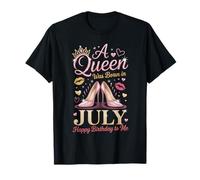 Una reina nació en julio Happy Birthday to Me High Heel Camiseta