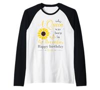 Una Reina nació en noviembre Mujeres Niñas Noviembre Cumpleaños Camiseta Manga Raglan