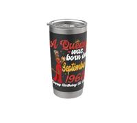 Una reina nació en septiembre de 1968 Feliz cumpleaños para mí tú Vaso térmico de acero inoxidable de doble pared