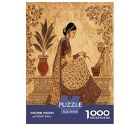 Una Reina Vestida con un Elegante sariRompecabezas De 1000 Piezas Juegos EduGatoivos De Desafío para Adultos, Decoración del Hogar70x50cm/1000pcs
