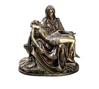 Una réplica de la escultura de Miguel Ángel de la Virgen María con Cristo en su espalda