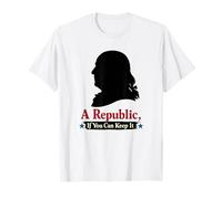 Una República Si Puedes Mantenerlo Cita de Ben Franklin Camiseta