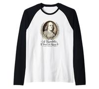 Una República Si Puedes Mantenerlo Cita de Ben Franklin Camiseta Manga Raglan
