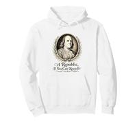 Una República Si Puedes Mantenerlo Cita de Ben Franklin Sudadera con Capucha