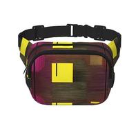 Una riñonera cuadrada de doble capa Live Performance para actividades al aire libre como deportes, viajes, senderismo, ciclismo, Black, Talla única