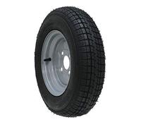 Una rueda de remolque de 10" y neumático 145R10 radial 430kgs 84 / 82N 4 perno prisionero 100 mm PCD