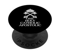 Una Sagrada Llave Papal Apostólica Católica PopSockets PopGrip Adhesivo