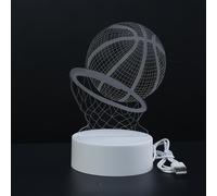 Una sola luz nocturna creativa y de baloncesto, ideal para decorar dormitorios, salas de estar y salas de estudio, así como para usar como lámpara de mesa decorativa.