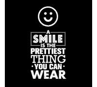 Una sonrisa es lo más bonito que puedes llevar Calcomanías de tallado fino 54.4x111cm Autoadhesivo Blanco