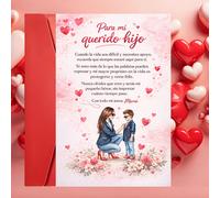 Una tarjeta de felicitación con un sobre, diseñada para expresar amor y de las madres a sus hijos. Ideal para de y del fuerte y la afecto dentro .