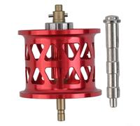 Una taza de línea de carrete de pesca de aleación de aluminio ligera de modificación imprescindible adecuada para varias técnicas (rojo)