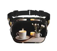 Una taza de té caliente impresa multifuncional riñonera unisex moderna bolsa de mensajero bolsa de almacenamiento de deportes de viaje