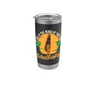 Una vela son las alas de tu alma Le encanta la tabla de surf Windsurf Vaso térmico de acero inoxidable de doble pared