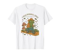 Una Vez FUI Normal, Divertido, Rana en Bicicleta, Bosque de Hongos, Retro Camiseta