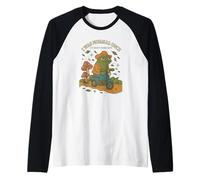 Una Vez FUI Normal, Divertido, Rana en Bicicleta, Bosque de Hongos, Retro Camiseta Manga Raglan