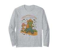 Una Vez FUI Normal, Divertido, Rana en Bicicleta, Bosque de Hongos, Retro Manga Larga