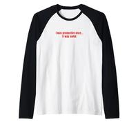 Una Vez FUI productivo, fue un Regalo sarcástico Muy Divertido. Camiseta Manga Raglan