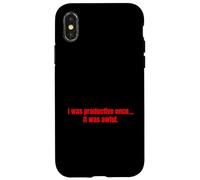 Una Vez FUI productivo, fue un Regalo sarcástico Muy Divertido. Carcasa para iPhone X/XS