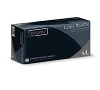 Una vez Guantes de látex sin talco Black 10 x 100 unidades, tamaños S, M, L o XL, L, 1000