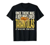 Una Vez hubo un niño Que amaba Tarántulas Spider Pet Camiseta gráfica económica, Hombre, Negro, M