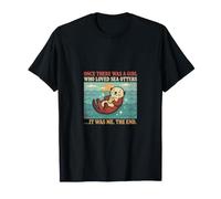 Una Vez hubo una Chica Que amaba Las nutrias Marinas Divertida Camiseta