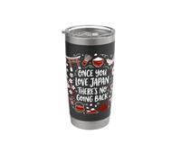 Una vez que amas Japón no hay vuelta atrás Viajes Japonés Vaso térmico de acero inoxidable de doble pared