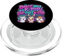 Una Vez Que K-Pop no Puedes K-Stop Cute Animals Music Lover PopSockets PopGrip para MagSafe
