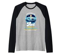 Una Vez Que te vuelves Plano, Nunca vuelves a Globo, la Tierra es Plana Camiseta Manga Raglan