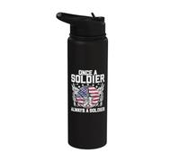 Una vez que un soldado siempre un soldado veterano Stainless Steel Insulated Water Bottle