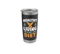 Una vida saludable no es una dieta basada en la dieta dieta vegana sin carne Vaso térmico de acero inoxidable de doble pared