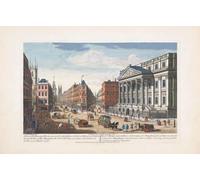 Una vista de la casa de la mansión. Londres Inglaterra. Después de una impresión fechada en 1751 publicada por Robert Sayer. Colorización posterior. Impresión del póster de Ken Welsh (20 x 13)
