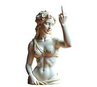 Unapologetic The Middle Finger Statue - Figura decorativa de resina decorativa para el hogar, figura de resina detallada para escritorio, estantería o sala de estar, objeto de arte expresivo