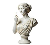 Unapologetic The Middle Finger Statue - Figura decorativa de resina decorativa para el hogar, figura de resina detallada para escritorio, estantería o sala de estar, objeto de arte expresivo