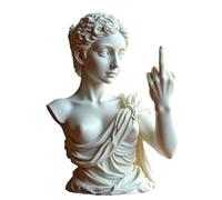 Unapologetic The Middle Finger Statue - Figura decorativa de resina decorativa para el hogar, figura de resina detallada para escritorio, estantería o sala de estar, objeto de arte expresivo
