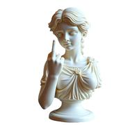 Unapologetic The Middle Finger Statue - Figura decorativa de resina decorativa para el hogar, figura de resina detallada para escritorio, estantería o sala de estar, objeto de arte expresivo