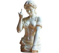 Unapologetic Venus: The Middle Finger Statue, Rebellious Bold Modern Art Decor, Greek Goddess Gesture Statue Sculpture Ornament for Modern Rebels, Romano Mythology Ornament for Arts Lovers (D)